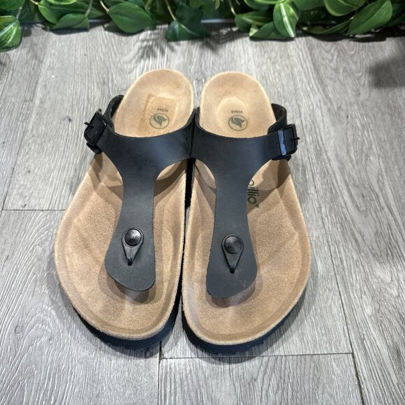 papillio by birkenstock platform sandals 8 - 8.5 gizeh vegan summer Black 39 - Picture 2 of 7